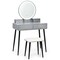 Modern Vanity Table Set with Mirror and Storage Drawers for Bedroom